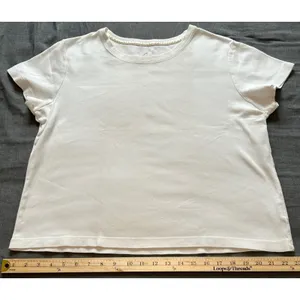 White Stag Women XL White Short Sleeve Crew Neck 100% Cotton T-Shirt thumbnail 4