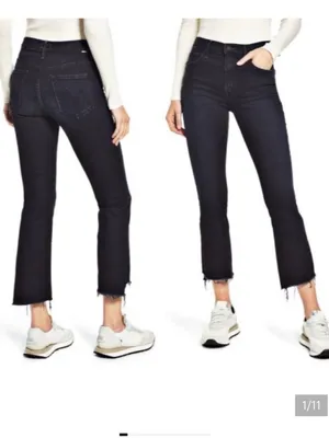 Mother The Insider Crop Step FrayJeans in Night in Paris Size 27 EUC thumbnail 2