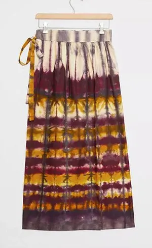 NWT Anthropologie Tiny Heidi Tie Dye Midi Wrap Skirt, Size XS thumbnail 1