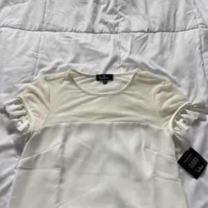 NEW Lulus‎ Iced Latte Dress Womens Medium White Shift Tassel Wedding Cocktail thumbnail 5