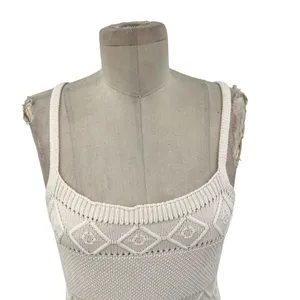 Hello Molly Venus Retrograde Knit Mini Dress Beige Cream Size‎ US 8 thumbnail 4