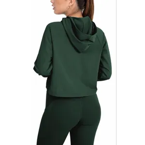 NEW YITTY Active UltraLuxe Cropped Hoodie Soft Long Sleeve Lightweight Jacket XL thumbnail 2