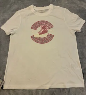 Converse Women’s White Graphic Converse All Star T-Shirt Size Small thumbnail 1