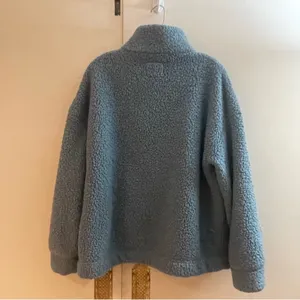 American Eagle Blue Sherpa sweater 1/4 Zip Pullover Sweatshirt size medium thumbnail 9