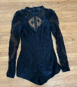 Michael Costello Black Romper thumbnail 1