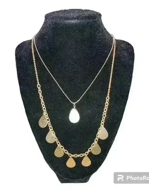 Melrose‎ and Market Double Layered Gold Charm Necklace thumbnail 1