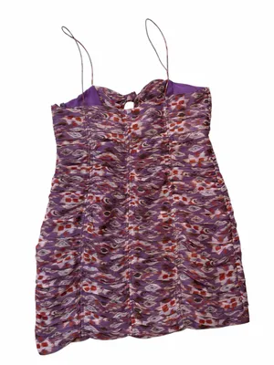 Zara Printed Ruched Cutout Mini Dress thumbnail 2