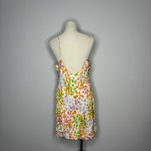 Asos- White Base w/Floral Print Mini Slip Dress thumbnail 6