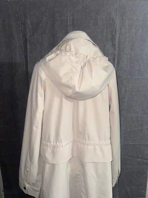 Two by Vince Camuto Cream Trench Coat with Black Trim thumbnail 5