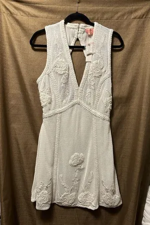Anthropologie x Not So Serious by Pallavi Mohan NWT Deep-V Mini Dress Size Large thumbnail 1