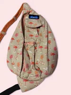 Kavu Olive Flamingo Rope Sling Bag thumbnail 3