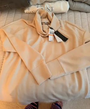 Cowl Neck Pullover Tan thumbnail 1
