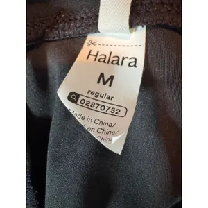 Halara Black Crossover V-Waist Cutout Wide Leg Pleated Pants Medium thumbnail 3