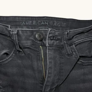 American Eagle Next‎ Level Stretch Skinny Jeans Black Distressed Womens 6 thumbnail 3