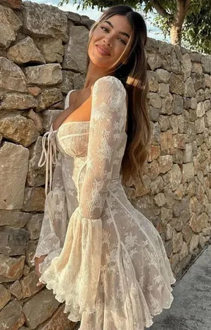 NWOT House of cb ANALISSA Vintage Cream Lace Corset Dress in long. Size Large+ thumbnail 16