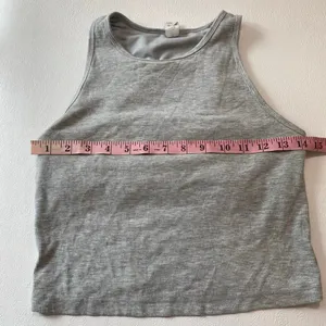 Yogalicious Heavenly Rib Stay Crop Tank Large Gray Athleisure Yoga Top thumbnail 5