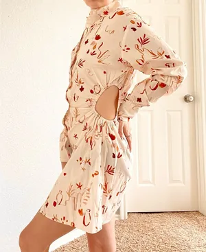 Peppermayo Soho Printed Cut Out Shirt Dress thumbnail 1