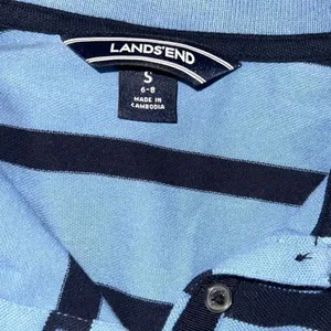 ✨Lands' End Women's Short Sleeve Polo Sz Small Blue Striped Dress✨ thumbnail 6