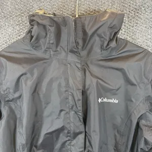 Columbia Jacket Womens Medium Black Mesh Lined Omni Tech Windbreaker Hoodie‎ thumbnail 2