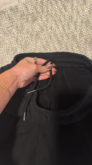 Black sweatpant shorts thumbnail 2
