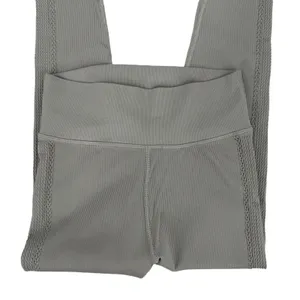 OFFLINE by Aerie Leggings Womens Medium Sage Green Ribbed High Rise Yoga thumbnail 2
