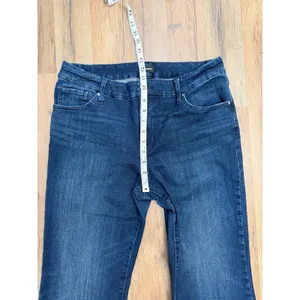Express Mid Rise Flare Jeans‎ Dark Wash Ultra Stretch Size L Regular thumbnail 11