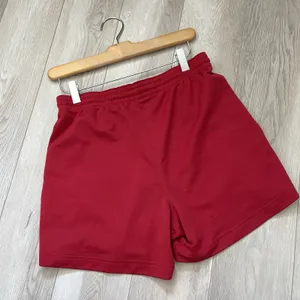 Vintage Nike Shorts stripe athletic pull on womens Red medium sporty activewear thumbnail 5