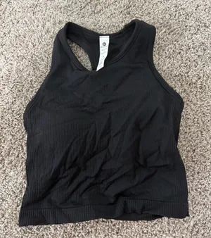 Black work out top thumbnail 1