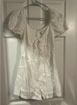 Boutique White Romper thumbnail 2