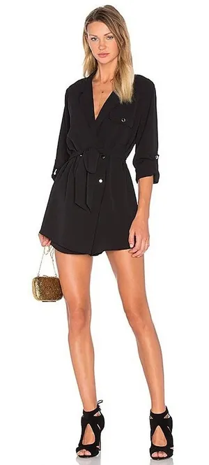 The‎ Fifth Label Face To Face Romper Black Blazer Style Long Sleeve Tie Waist S thumbnail 1