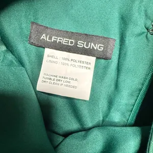 NWT - Alfred Sung - Women’s Hunter Green Cap Sleeve Cocktail Dress - Size 12 thumbnail 10