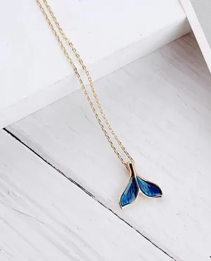 Boutique Enameled Fish Tail Gold Tone Chain thumbnail 2