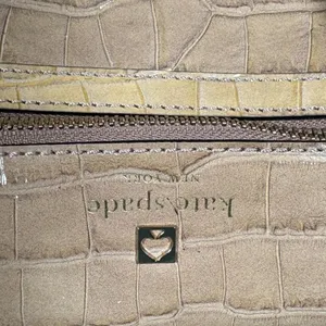 Kate Spade Perri Lane Rosey Beige Croc Embossed Leather Camera‎ Crossbody Bag thumbnail 5