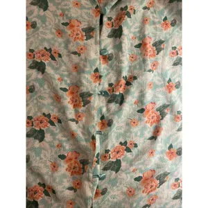 Victoria's Secret Vintage Green Floral Satin Trim Pyjama Nightdress Small thumbnail 2