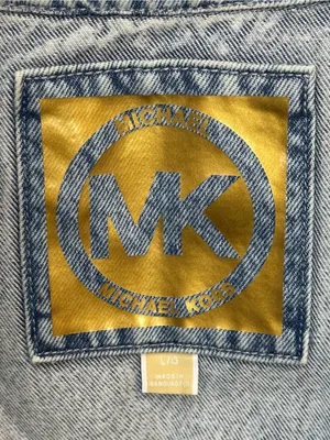 MICHAEL Michael Kors Denim Jacket Women’s L Light Wash Grommet Collar NWT $135 thumbnail 10