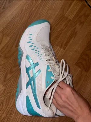 ASICS Women's White and Teal Athletic Sneakers thumbnail 4