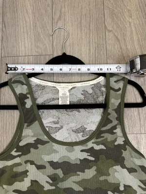 Lucky Brand Green Camouflage Sleeveless Tank L Scoop Neck Summer Top thumbnail 4