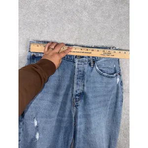 Abercrombie & Fitch Women's Jeans 28/6r The Dad High Rise Button Fly Distressed thumbnail 5