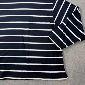 Old Navy Women's 3X Plus Size Navy Blue White Stripe 3/4 Sleeve Boat Neck Top thumbnail 2