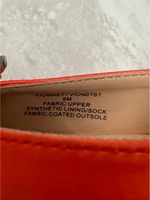 Steve Madden Vionnet orange satin rhinestone slingback stiletto pumps 6M thumbnail 9