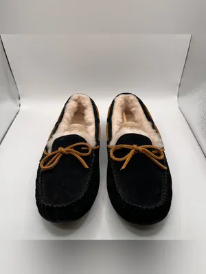 UGG Womens Dakota Slipper Black Suede Size 7 excellent condition thumbnail 2