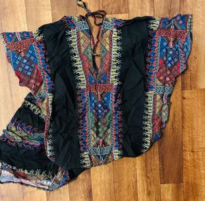 Bohemian Black Kimono/Cover Up One Size thumbnail 3