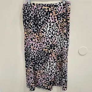 Veronica Beard Diane Stretch‎ Silk Leopard Print Midi Slip Skirt Lilac Multi 10 thumbnail 2