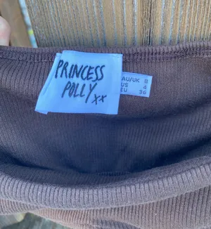 Princess Polly Becca Long Sleeve Crop Top Brown thumbnail 3