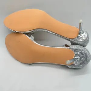 Allegra K Sandals Womens 11 Silver Glitter‎ Strap Stiletto Heels Open Toe NEW thumbnail 8