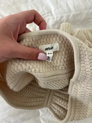 Beige Knit Top Aerie thumbnail 3