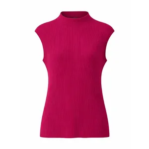Lafayette 148 New York Sleeveless Mock Neck Ribbed Tank in fuchsia Pink size XL thumbnail 3