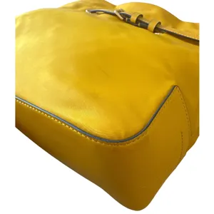 Tory‎ Burch Perry Nylon Bucket Bag Golden Crest Yellow Crossbody Belt Detail thumbnail 15