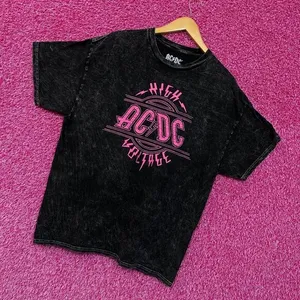 AC/DC High Voltage TNT Heavy Metal Mineral Wash Tee XL thumbnail 3