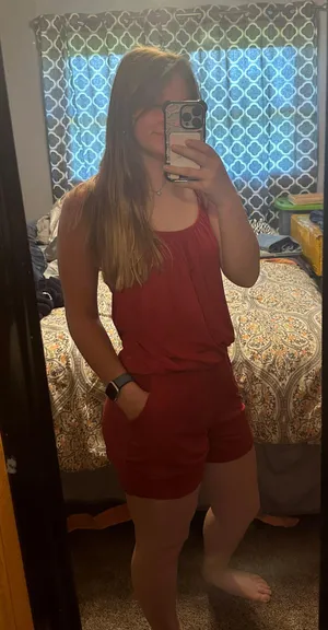 One Piece Red Romper thumbnail 1